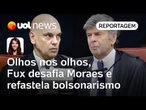 Voto de Fux tem clima tenso com Moraes, olho no olho e reação do público no STF | Thais Bilenky
