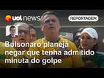 Bolsonaro vai negar que tenha admitido envolvimento com minuta do golpe citada na Paulista | Tales