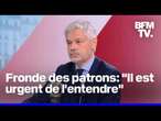 Budget, fronde des patrons, aides sociales… L'interview en intégralité de Laurent Wauquiez