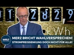 STROMPREISE: CDU will Steuer nur für Industrie und Wirtschaft senken – nicht für die Bürger