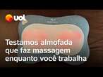 Alívio das dores: almofada faz massagem em 8 pontos musculares enquanto você trabalha; veja teste