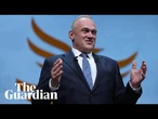 Ed Davey tells Lib Dem conference: 'Don’t let Trump’s America become Farage’s Britain'