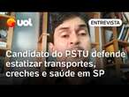 Candidato do PSTU em SP, Altino Prazeres defende estatização de transporte, creches e saúde