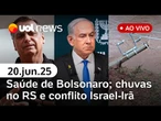 Bolsonaro passa mal e cancela agenda; Irã fala em 'crimes de guerra' de Israel e + notícias ao vivo