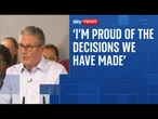 'I'm very proud of the decisions we have made' - Keir Starmer tells Sky's Beth Rigby