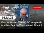 Enchentes no Texas; BC suspende mais três instituições do Pix; Musiala sofre lesão e+ | UOL News