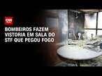 Bombeiros fazem vistoria em sala do STF que pegou fogo | BASTIDORES CNN