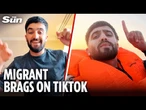Illegal migrant LIVE STREAMS step by step channel crossing & brags from hotel