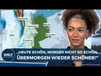 WELT WETTER: Kaltfront trifft Westen – Osten genießt letzte Sommertage
