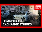 US and Iran exchange strikes across Middle East for second day in a row | BBC News