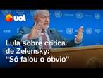 Lula rebate crítica de Zelensky na ONU: 'O que ele não está conseguindo fazer é a paz'