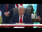 La mano di Trump con un vistoso livido mentre parla con i cronisti alla Casa Bianca