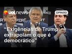 Falas de Tarcísio, Caiado e Ratinho Jr. sobre tarifaço são vazias e não ajudam o país, diz Kalil