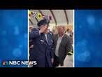 Hero grandfather salutes granddaughter at Navy officer graduation