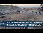 KRIEG IN NAHOST: Kampf gegen Hisbollah! Israel attackiert Ziele im Libanon nach Deal mit der Hamas