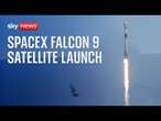 Watch: SpaceX Falcon 9 satellite launch