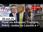 Trump x Colômbia; Lula pode anunciar hoje nome ao STF; apagão em nuvem da Amazon; roubo no Louvre e+