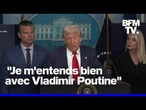Rencontre Trump/Poutine en Alaska: la conférence de presse du président américain à J-4