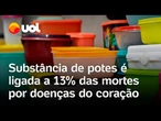 Potes de plástico estão ligados a 13% das mortes por doença do coração; saiba qual é a substância