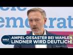 LANDTAGSWAHLEN: Desaster in Thüringen und Sachsen! FDP-Chef Christian Lindner äußert sich zur Ampel