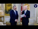 El presidente de Túnez muestra fotos de niños desnutridos en Gaza al representante de Estados Unidos