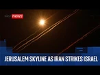 Jerusalem skyline live as missiles seen entering Israeli airspace