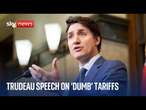 Live | Justin Trudeau holds a news conference on US tariffs