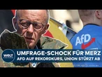 DEUTSCHLAND: AfD auf Rekordhoch! Druck auf Kanzler Merz wächst weiter
