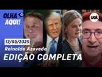 Reinaldo Azevedo ao vivo: tarifas de Trump, Bolsonaro-Tarcísio, agenda 'carregada' de Gleisi e +