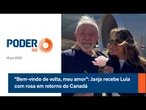 "Bem-vindo de volta, meu amor": Janja recebe Lula com rosa em retorno do Canadás