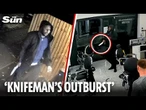 Chilling moment ‘knifeman’ bursts into barbershop before ‘boarding train and stabbing 10 people’