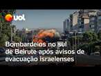 Exército de Israel volta a bombardear Beirute; vídeo mostra momento de explosão | Israel x Hezbollah