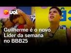 BBB 25: Guilherme derrota a sogra Delma e se torna o novo líder da semana; assista ao vídeo