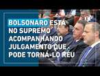 Bolsonaro está no STF acompanhando julgamento que pode torná-lo réu por tentativa de golpe