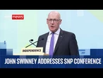 John Swinney delivers leader's speech at SNP conference 2025 | Watch in full