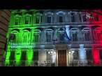 Giornata dell'Unità Nazionale, la facciata di Palazzo Madama illuminata con il tricolore