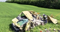 Wystrzał opony w ciężarówce przyczyną poważnego wypadku