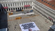 Greenpeace joins anti-Bezos protest with Venice banner complaining about tax breaks