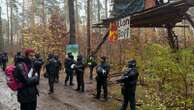 German police break up an environmental activists' camp near Tesla plant outside Berlin