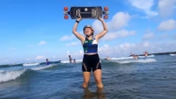 Woman makes history as 1st to skateboard across USBrooke Johnson skateboarded from California to Virginia Beach in 119 days.30 minutes ago