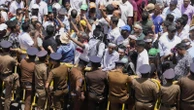 Protests erupt in Sri Lanka's capital over the arrest of ex-president Wickremesinghe