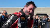 Keanu Reeves spins out during pro racing debut