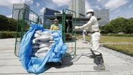 Slightly radioactive Fukushima soil is used at Japanese prime minister's office to prove safety
