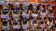 Bolivians carry adorned human skulls asking for favors in the Ñatitas festival in La Paz