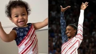 Simone Biles' niece matches her in mini Olympic leotard: See photosNearly 2-year-old Ronni is the daughter of Biles' brother, Ronald Biles Jr. 8/6/2024 07:30:00 EDT