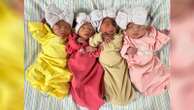 Family grows to 7 after welcoming quadruplets: 'A dream come true'