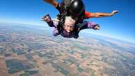 Woman celebrates 90th birthday by going skydivingThe nonagenarian joked that she is a 