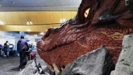 A giant sculpture of Gandalf riding an eagle departs Wellington airport for good