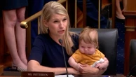 Rep. Pettersen brings baby son along as she questions Fed chairman at hearing
