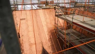 The reconstruction of Copenhagen's Old Stock Exchange takes shape after a destructive fire